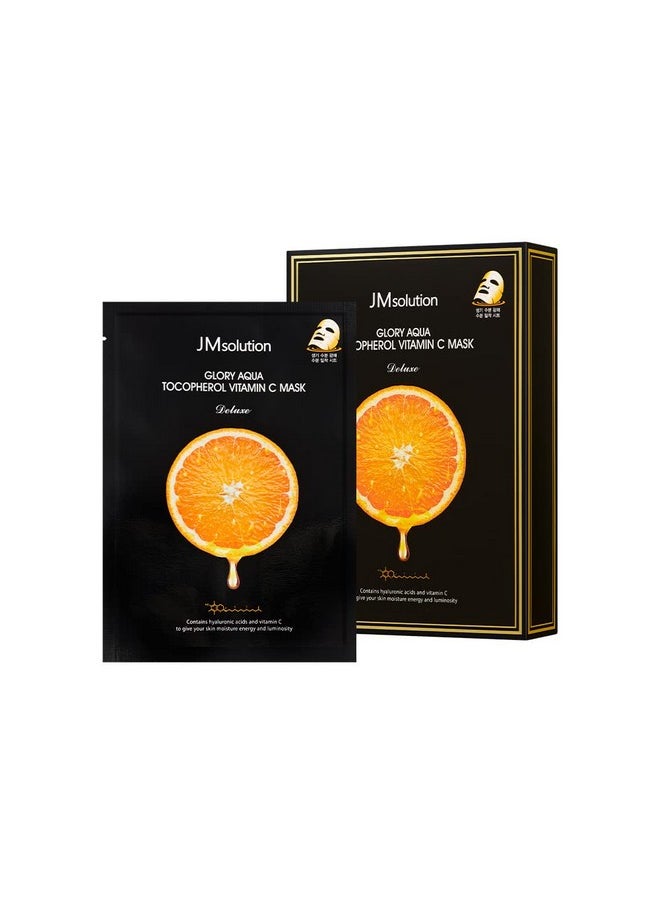JMsolution JMsolution Glory Aqua Tocopherol Vitamin C Mask -Hyaluronic acids-Vitamine C, E -Moisture Hydrating elasticity care skin vitality for all skin type  - Image 1