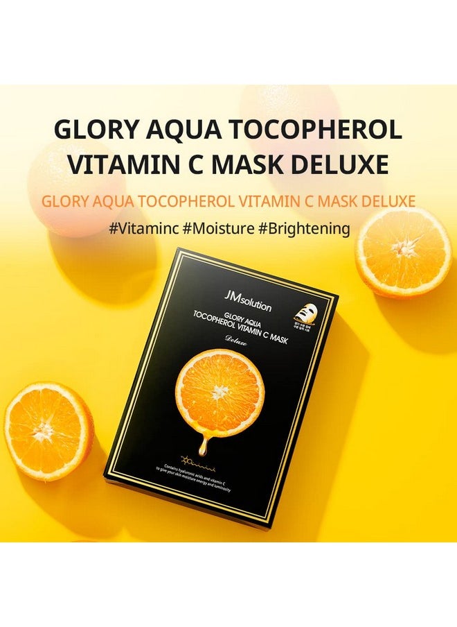 JMsolution JMsolution Glory Aqua Tocopherol Vitamin C Mask -Hyaluronic acids-Vitamine C, E -Moisture Hydrating elasticity care skin vitality for all skin type  - Image 2