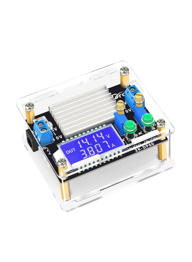 DROK Boost Buck Converter, DC 5.5-30V to 0.5-30V 5V 12V 24V Output Adjustable Power Supply Regulator Module, 4A 35W High Power Voltage Step Up Down Converter Board with Case LCD Display - Image 1