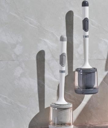 Envop Silicone Toilet Brush, Long Handle Replacement Toilet Brush, Free Standing or Wall Mount Liquid Tongue Cleaning Brush, Bathroom Accessories Toilet Brush Dead Corner Cleaning Brush. - Image 3