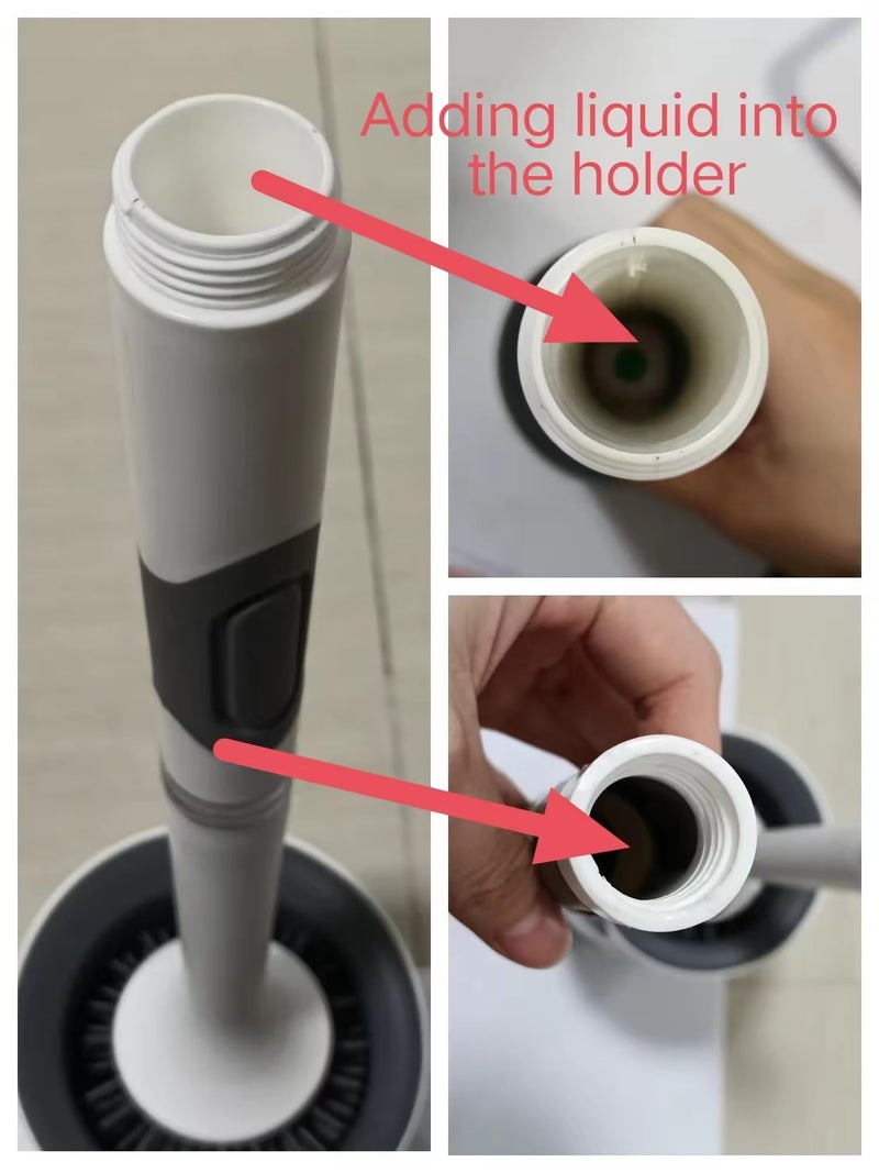 Envop Silicone Toilet Brush, Long Handle Replacement Toilet Brush, Free Standing or Wall Mount Liquid Tongue Cleaning Brush, Bathroom Accessories Toilet Brush Dead Corner Cleaning Brush. - Image 5