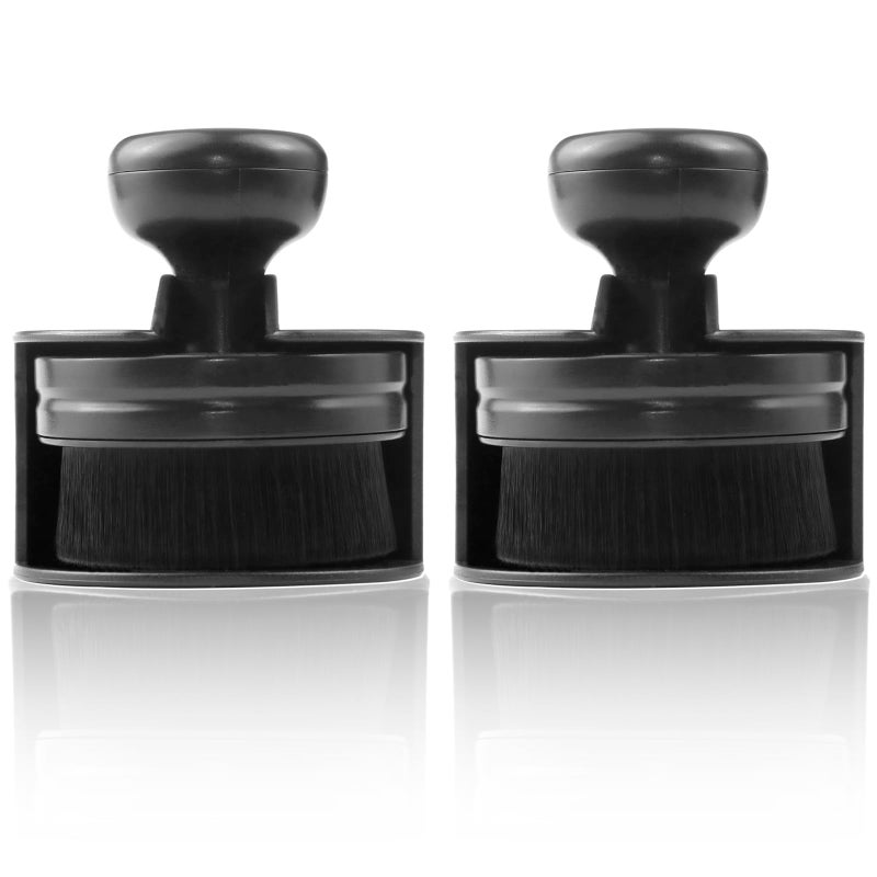 OXDFK 2 PCS Car Tire Shine Applicator Brush Auto Tire Detail Brushs Portable Car Tire Brush with Seal Cover Design High Density Soft Shine Applicator Brushs for Auto Detailing Cleaning - Image 3