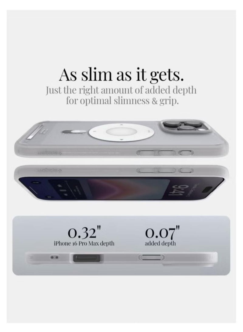 Spigen Ultra Hybrid MagFit for iPhone 16 Pro Max Case Cover with MagSafe (2024) - Classic Silver - Image 5