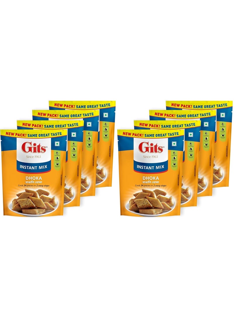 Gits Instant Dhoka Snack Mix, Makes 24 Pieces, Pure Veg, Indian Snack Mix, 800g (Pack of 8, 200g Each) - Image 3