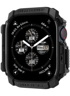Spigen Rugged Armor for Apple Watch Series 10 (46mm) Case Cover Durable TPU (2024) - Matte Black  - Image 1