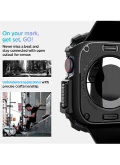 Spigen Rugged Armor for Apple Watch Series 10 (46mm) Case Cover Durable TPU (2024) - Matte Black  - Image 5
