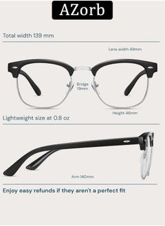 Anti Blue Light Glasses for Men Women Semi Frame Reading Gaming Glasses Blue Light Blocking Clear Lens Eye Glasses UV Computer Phone Eyeglasses - pzsku/Z6BC9C2CCE8623376D406Z/45/_/1725956246/2bc92e71-9658-4d39-8a7d-f8b0394e5e70