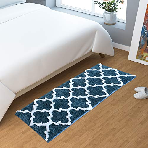 AEROHAVEN™ Glorious Super Soft Microfiber Abstract Moroccan Designer Anti Slip Kitchen/Bedside Runner Rug (Teal, 40 cm x 120 cm) - Image 2
