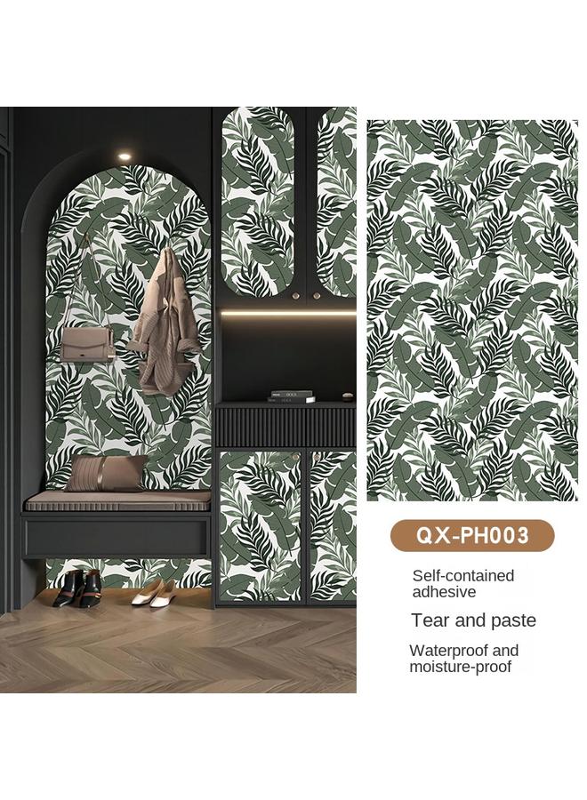 Bluejw Literary Small Fresh Retro Wallpaper Self-adhesive Ins Wind Renovation Cabinet Stickers Waterproof Moisture-proof Self-adhesive Wallpaper - Image 1