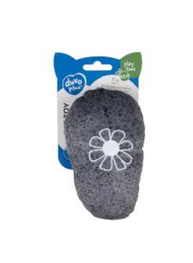 Duvo + Duvo+ ECO Blossom Cat Kicking Pillow with Catnip Grey 20x11.5x5cm – Cat Toy, Interactive Play - Image 1