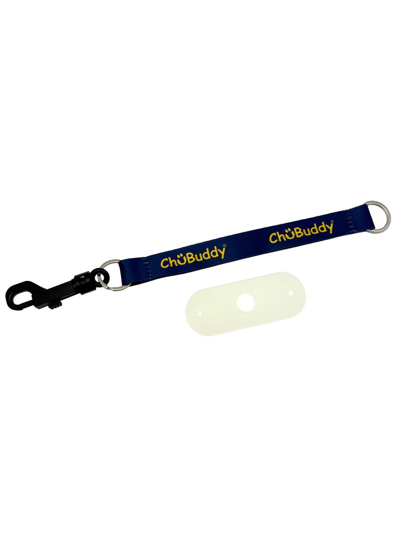CHU-BUDDY Chubuddy Chewy Holder - Navy Sublimated Tether & Natural Strap - Image 1