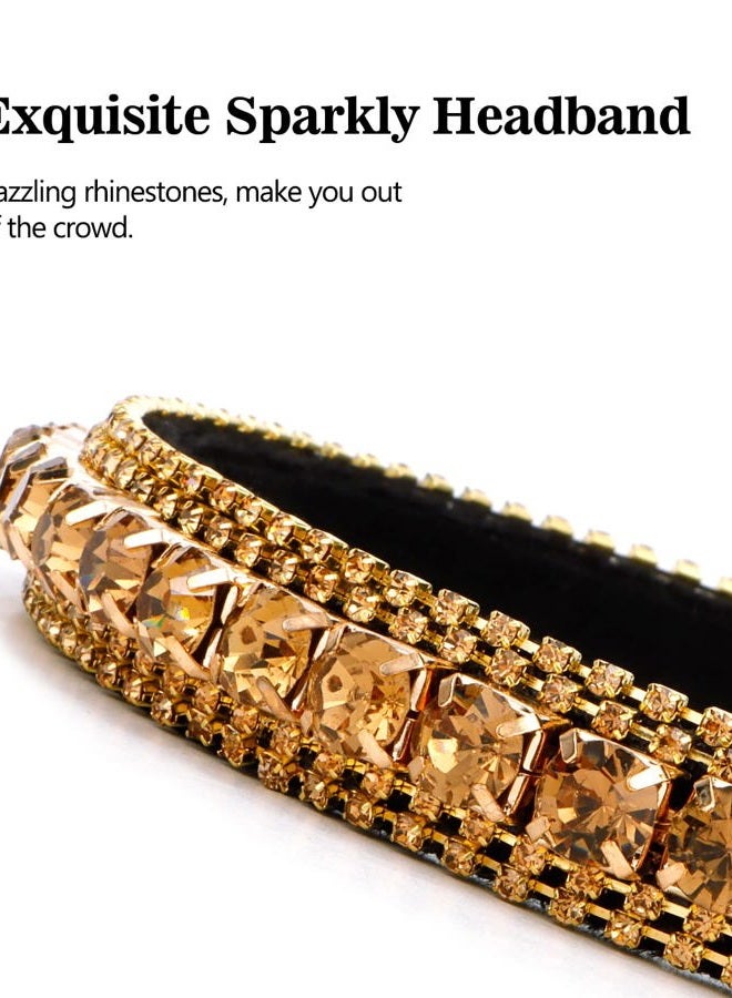 Wecoe Coffee Rhinestone Headband - Shine Bright Like a Diamond - Perfect for Weddings, Homecoming Prom, Birthday, Parties, and Daily Wear - Great Gift for Women and Girls! - Image 5