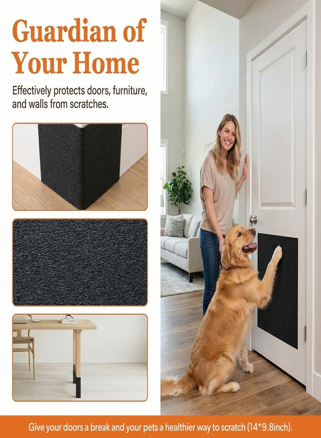 Loscarol 10 Pack Dog Nail Scratch Board, Self-Adhesive Scratch Pad for Dogs Replacement Pet Door Scratcher Shield, No Drilling Door Guard to Protect Doors, Nail File Pad for Dogs Cats, 14.3*9.8 Inch - Image 3