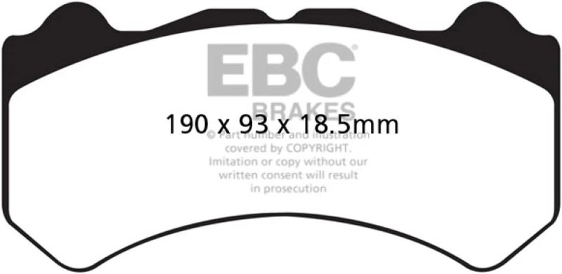 EBC Brakes DP41983R Yellowstuff Street and Track Brake Pad - Image 3
