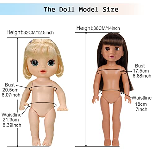 ebuddy 10 Sets Clothes Outfit Dress for 10-14.5 Inch Dolls (Fashion Sets) - Image 4