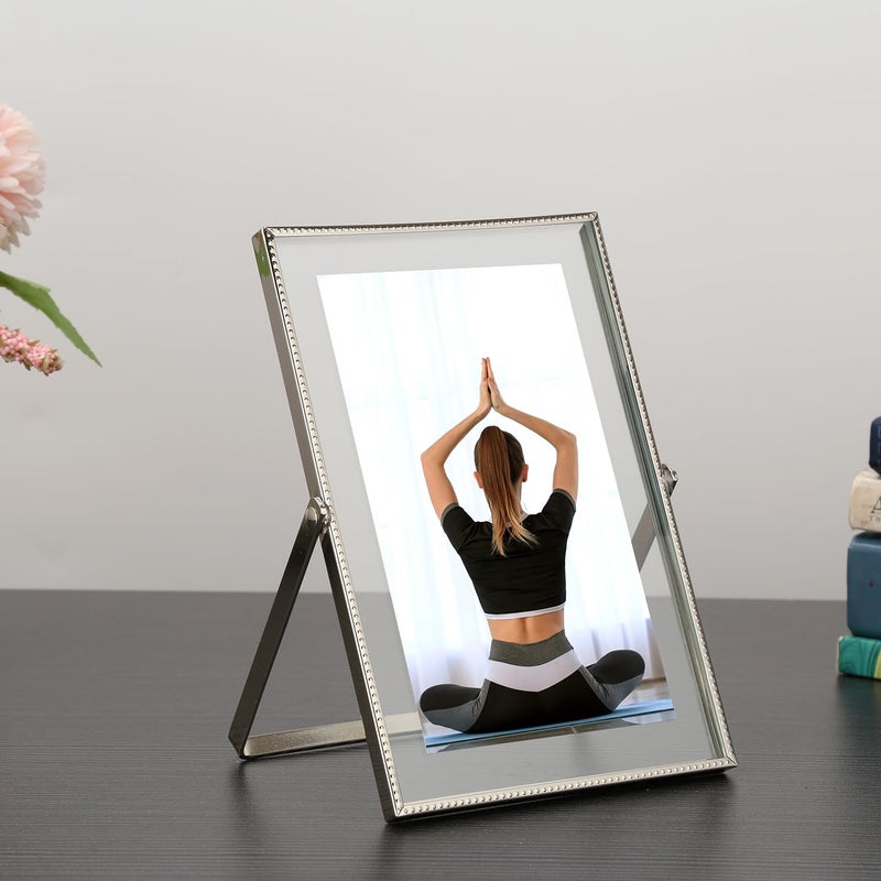 GorYeeFine Silver 4x 6 '' Floating Frame Set من 2 لأحجام الصور (2x3 '' 3.5x 5 '' حتى 4x6 ') - Image 2