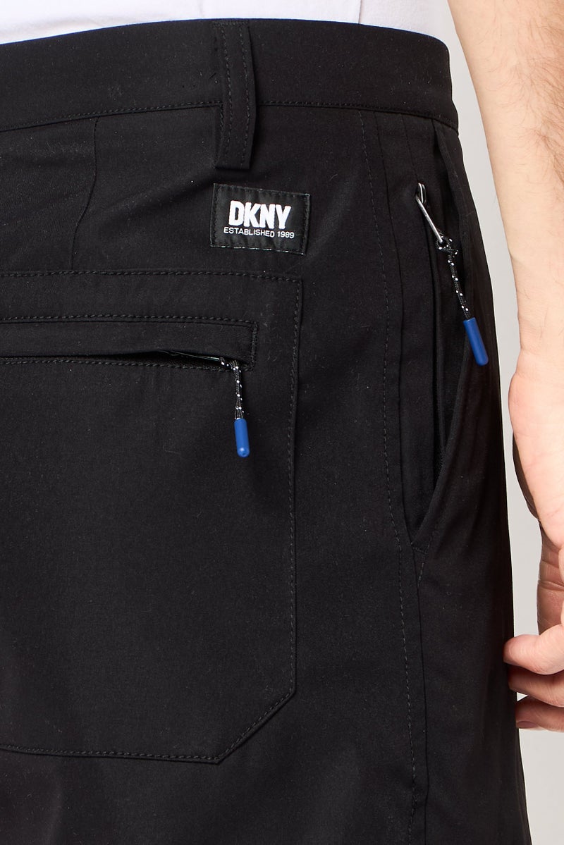 DKNY Men Solid Basic Shorts, Black - Image 3