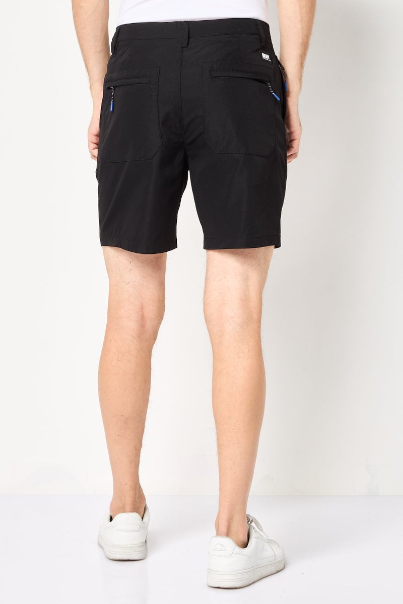 DKNY Men Solid Basic Shorts, Black - Image 4