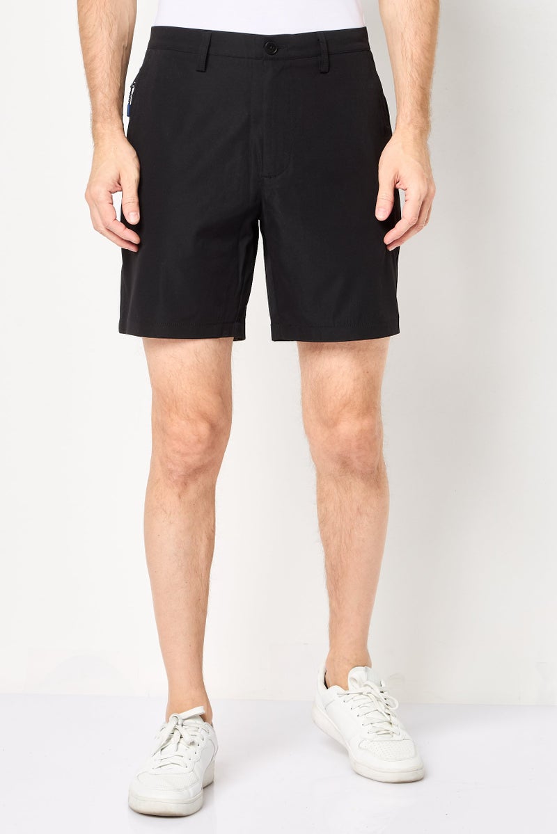 DKNY Men Solid Basic Shorts, Black - Image 1