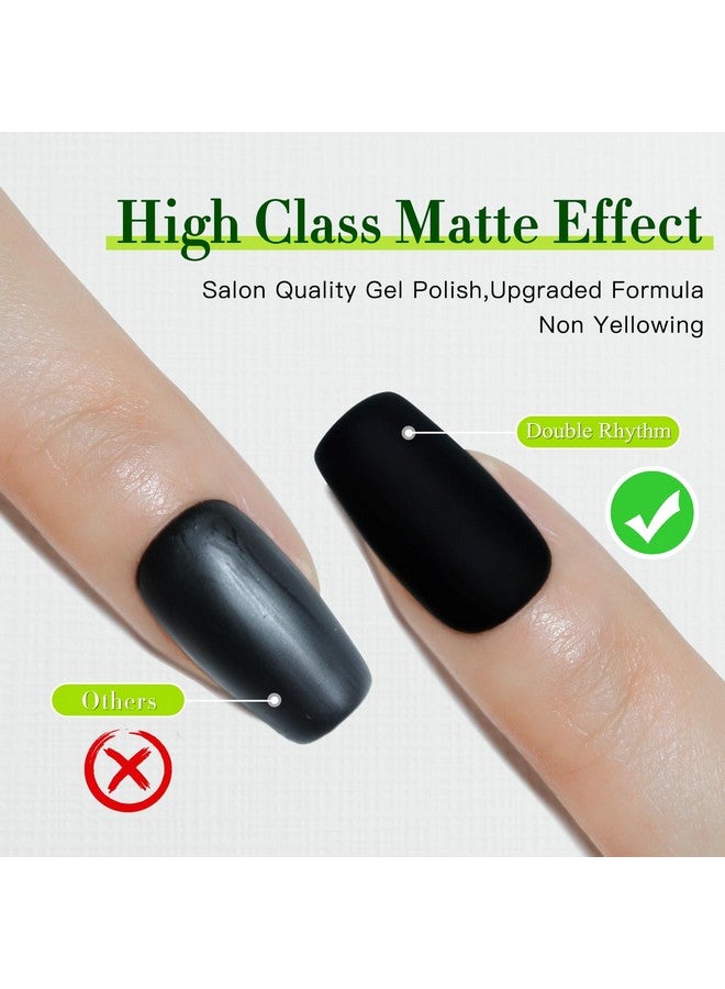 دابل ريذم 15 مل طبقة علوية من الجل بدون مسح، طبقة أساسية، لامعة قزحية لامعة، 2 في 1، طلاء أظافر يمكن نقعه في صالونات التجميل المنزلية (معطف علوي غير لامع) - Image 2