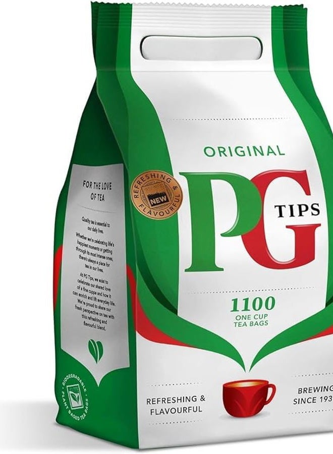 PG Tips One Cup Original Tea Bags (Pack of 1, Total 1100 Tea Bags) - Image 4