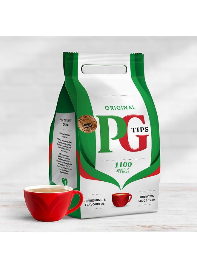 PG Tips One Cup Original Tea Bags (Pack of 1, Total 1100 Tea Bags) - Image 2