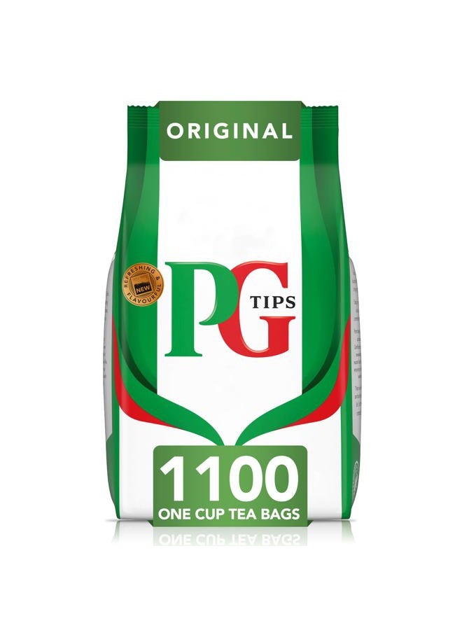 PG Tips One Cup Original Tea Bags (Pack of 1, Total 1100 Tea Bags) - Image 1
