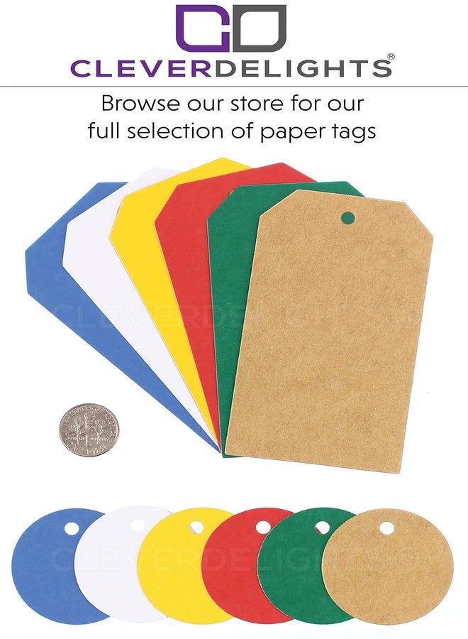 CleverDelights 100 Pack - CleverDelights 1.5" Circle Kraft Gift Hang Tags - Brown Kraft Paper - for Gifts, Crafts, Party Favors, Weddings, Price Tags - 1 1/2 inch - Image 5