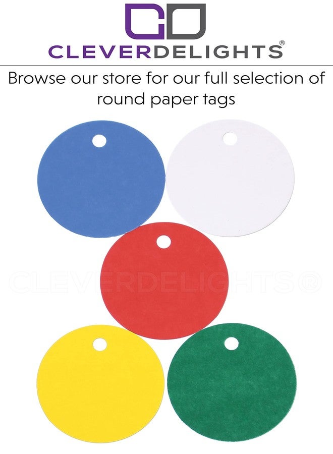 CleverDelights 100 Pack - CleverDelights 1.5" Circle Kraft Gift Hang Tags - Brown Kraft Paper - for Gifts, Crafts, Party Favors, Weddings, Price Tags - 1 1/2 inch - Image 4