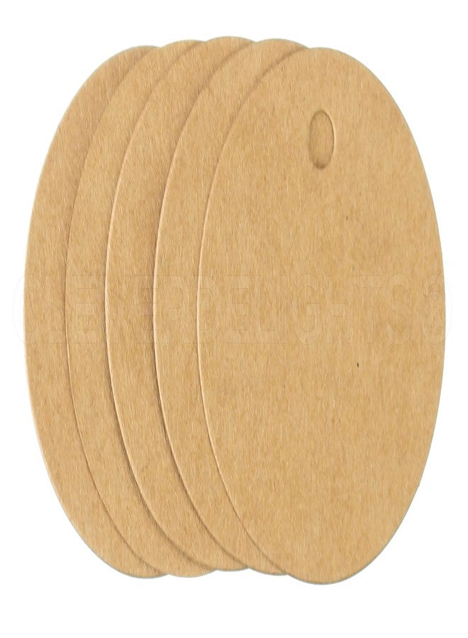 CleverDelights 100 Pack - CleverDelights 1.5" Circle Kraft Gift Hang Tags - Brown Kraft Paper - for Gifts, Crafts, Party Favors, Weddings, Price Tags - 1 1/2 inch - Image 2