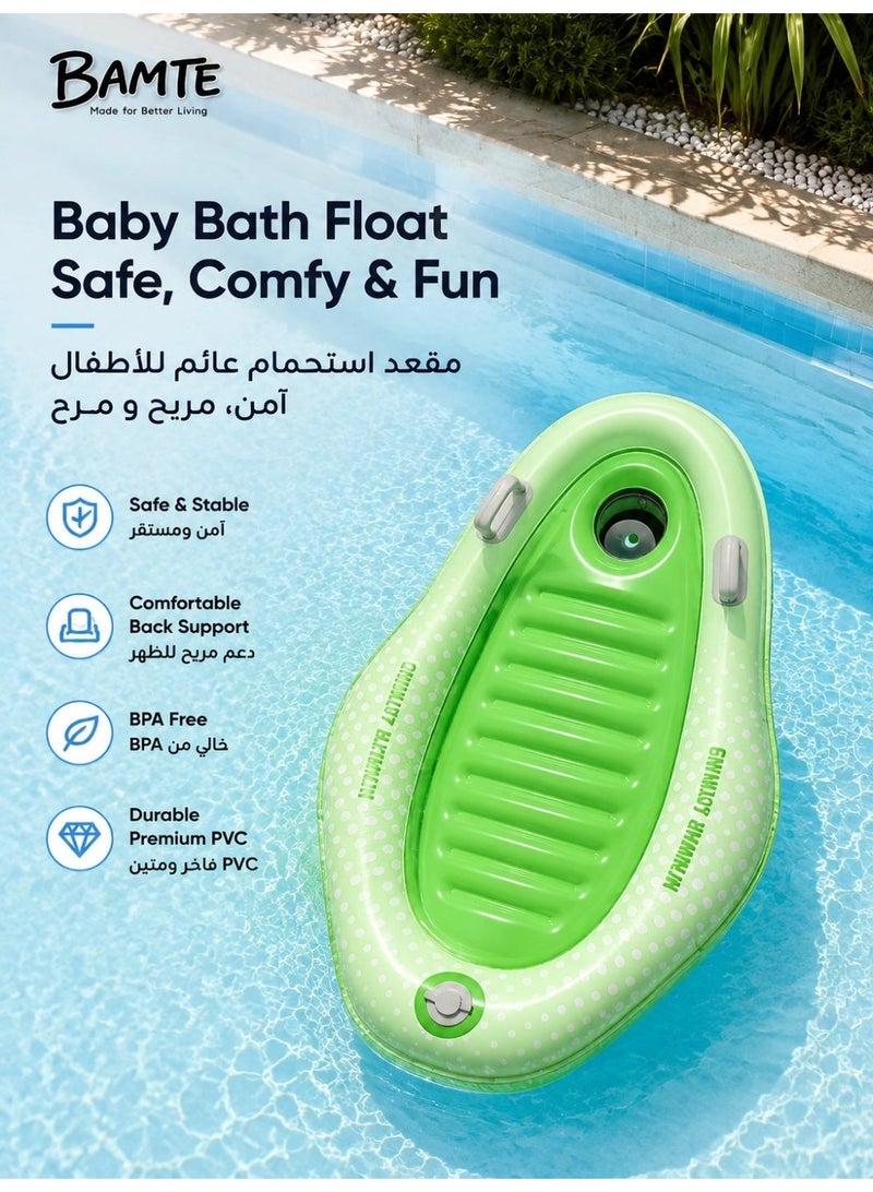 BAMTE Kids Inflatable Surfboard Pool Float with Handles, Anti-Slip Swimming Board with Built-in Pump, Lightweight Beach Water Toy - Image 1