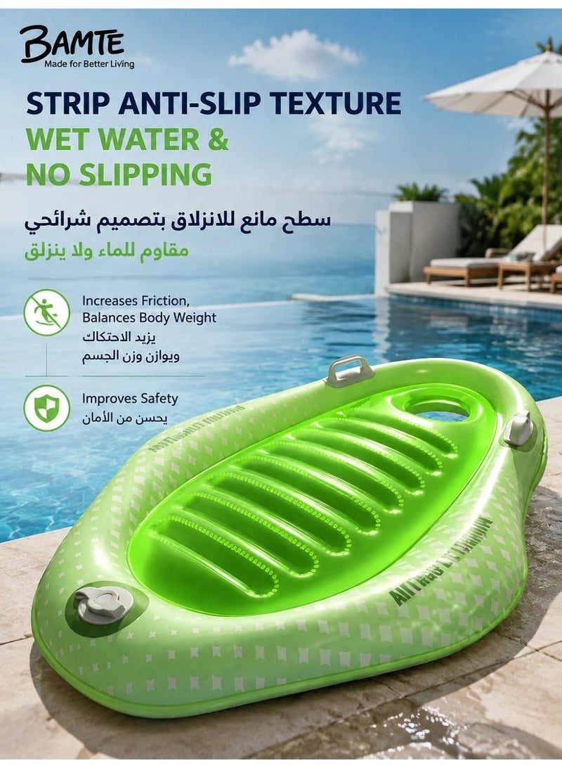 BAMTE Kids Inflatable Surfboard Pool Float with Handles, Anti-Slip Swimming Board with Built-in Pump, Lightweight Beach Water Toy - Image 4