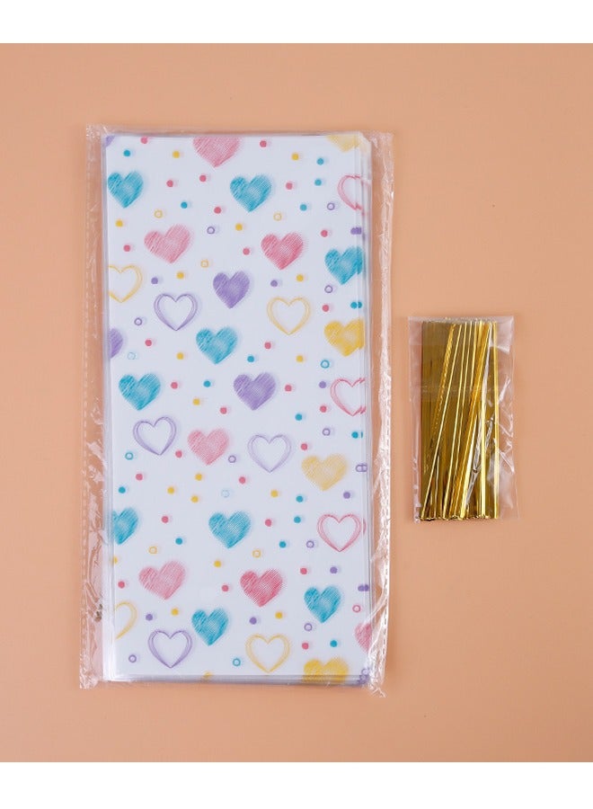 Valentine's Day OPP Gift Bags Holiday Romantic Style Candy Snack Packaging Bags Plastic Bags 100 Pcs - Image 5