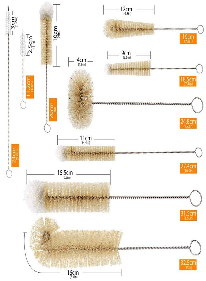 Masthome 9 Pieces Bottle Brush Set, Long Handle Bottle Cleaner for Washing Narrow Neck Wine/Beer Bottle, Hummingbird Feeder, Baby Bottle, Sports Bottle, Thermos, Flask - Image 2