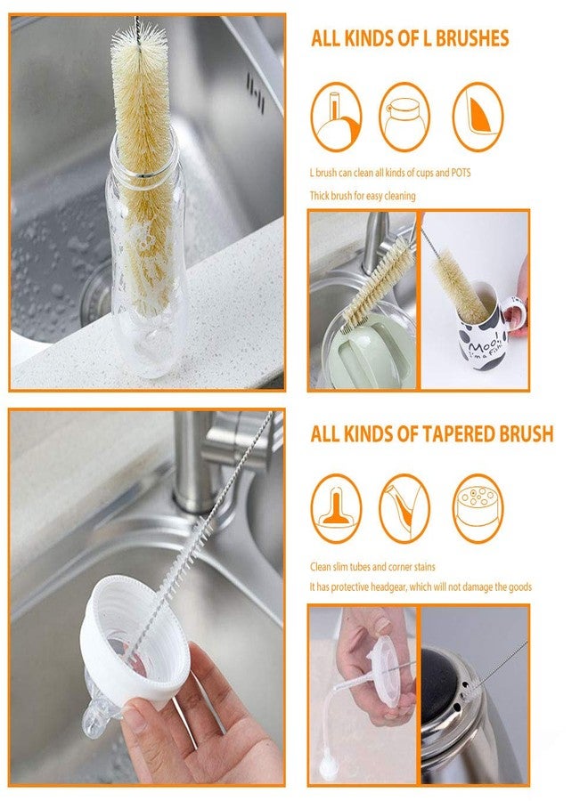 Masthome 9 Pieces Bottle Brush Set, Long Handle Bottle Cleaner for Washing Narrow Neck Wine/Beer Bottle, Hummingbird Feeder, Baby Bottle, Sports Bottle, Thermos, Flask - Image 5