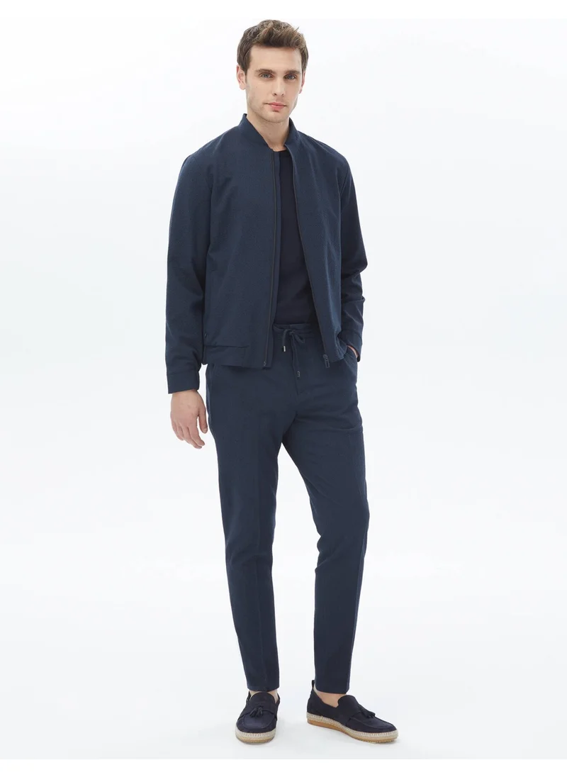 كيب Navy Blue Striped Oversize Fit Suit