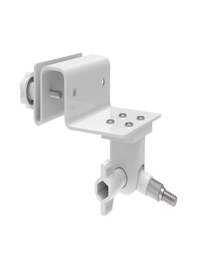 Holicfun Gutter Mount for Ring, Blink, Eufy, and Arlo Outdoor Security Cameras, No-Drill Installation, 360° Adjustable, Weather-Resistant, White - Image 1