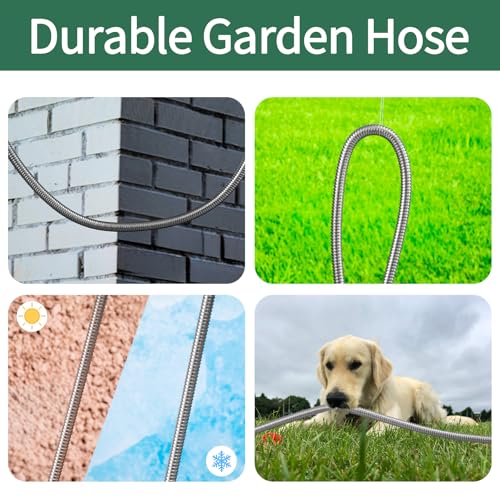FrutPunch Garden Hose 25 FT, Non-Expanding,10 Functional Nozzles, Garden Hose Anti-Kink, Heavy Duty Flexible Water Hose 25 FT, Suitable for Outdoor,Yard, Car Washing and Other Scenes. (25ft, Foot, 25) - Image 3