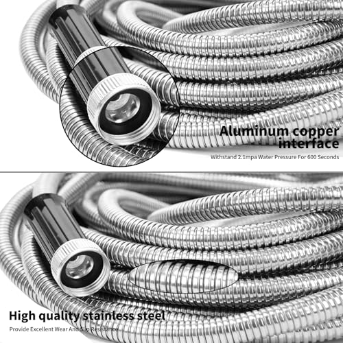 FrutPunch Garden Hose 25 FT, Non-Expanding,10 Functional Nozzles, Garden Hose Anti-Kink, Heavy Duty Flexible Water Hose 25 FT, Suitable for Outdoor,Yard, Car Washing and Other Scenes. (25ft, Foot, 25) - Image 4