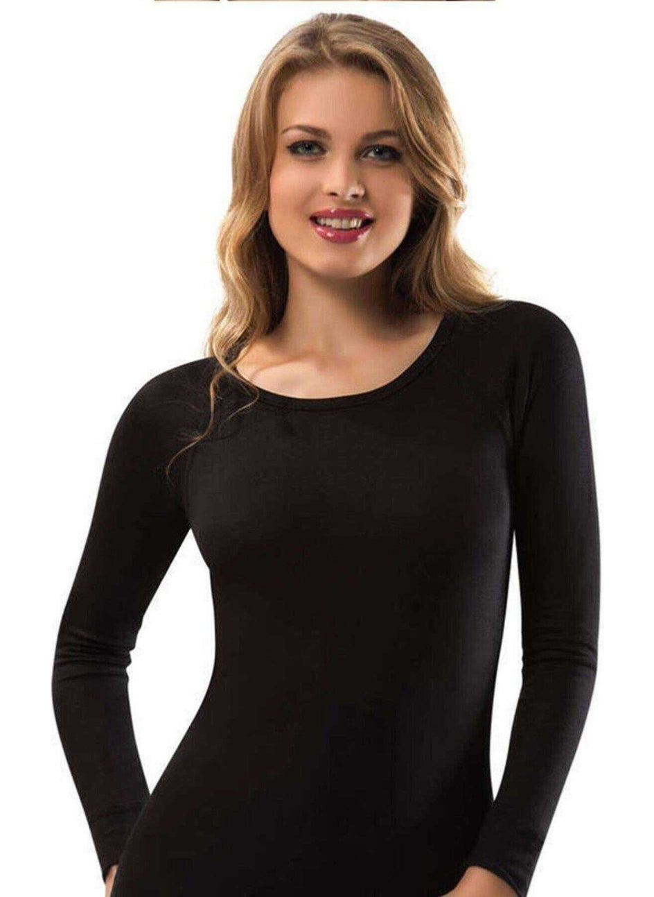 Tutku Passion Women Winter Thermal Warm Undershirt Black Size M 