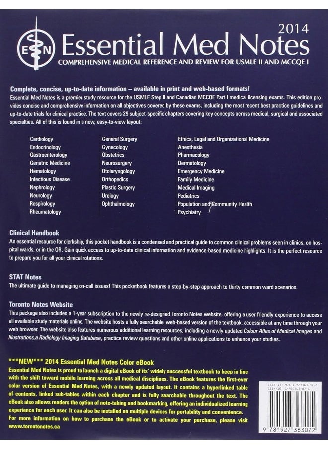 Essential Med Notes for Medical Students 2014 (Formerly Toronto Notes)  - Image 4