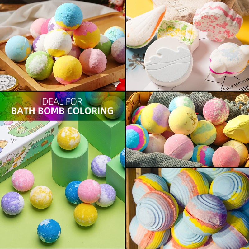 Wayin 20 Colors Bath Bomb Soap Dye - Wayin Food Grade Skin Safe Liquid Based Colorant, Vibrant Concentrated Neon Soap Coloring for Soap Making DIY Bath Bomb Kit Bath Salt Crafting Slime Clay - Image 3
