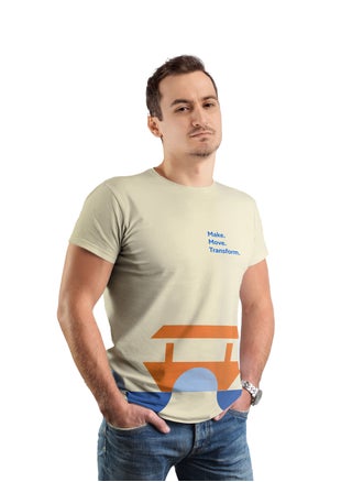 RTA T-Shirt – Beige Make, Move & Transform | Premium 40s PC Interlock Fabric with Bio-Wash Silicon Finish | Stylish & Comfortable - pzsku/Z6BCB760914E397DF9E7EZ/45/1750671529/5c0bf519-935f-4870-8633-6166b6896c29