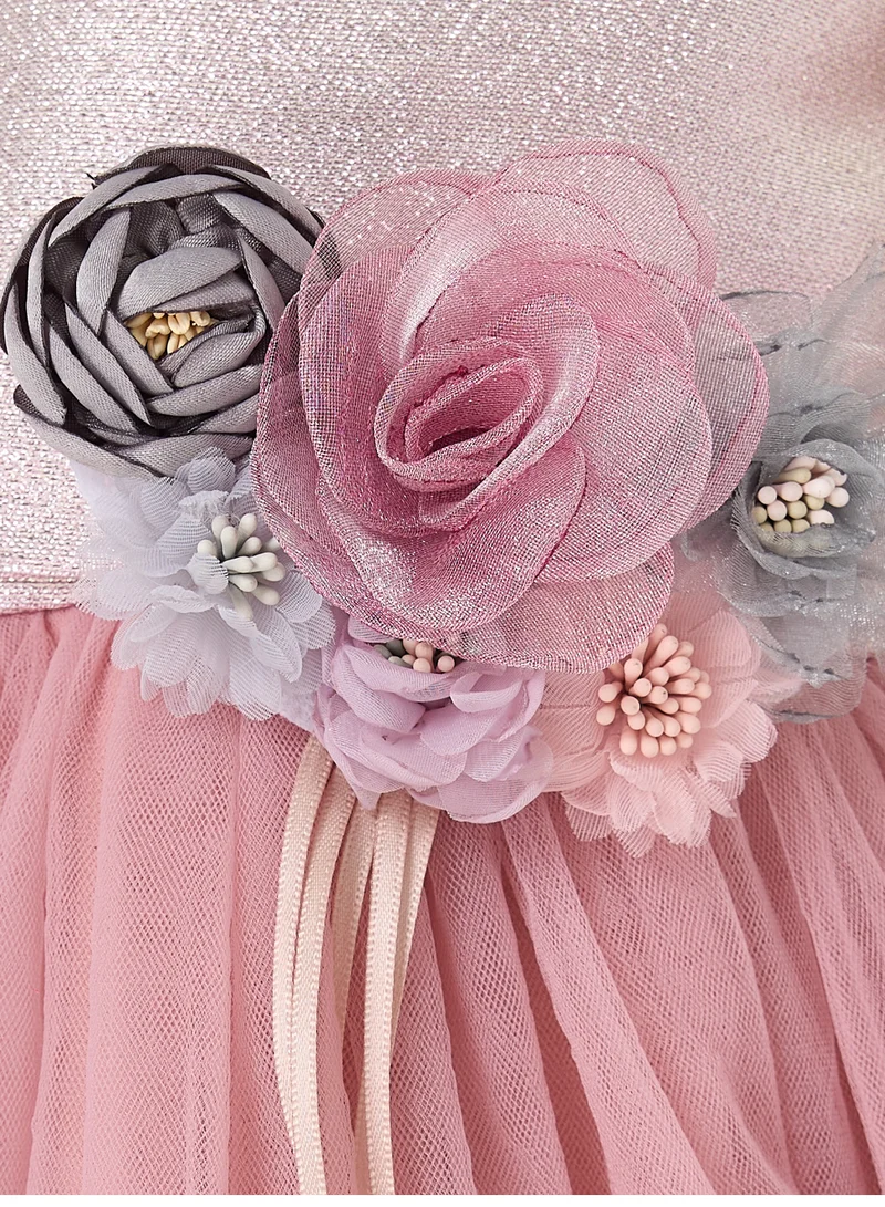 victor and jane Floral Tulle Dress