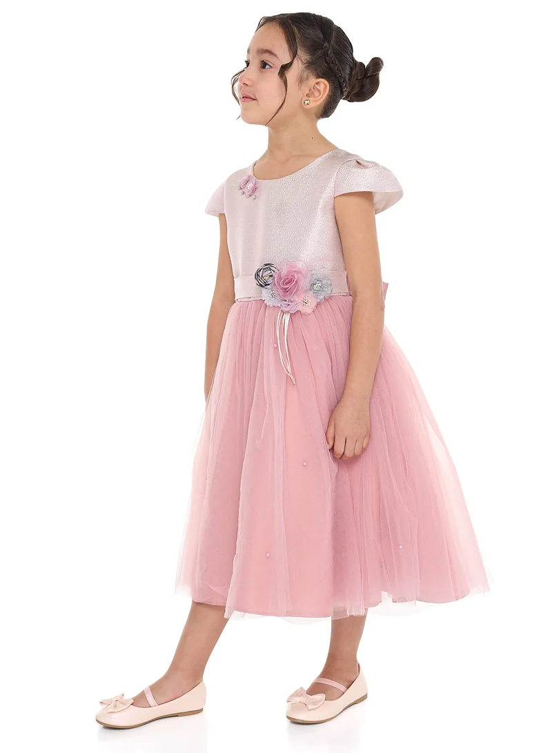 victor and jane Floral Tulle Dress