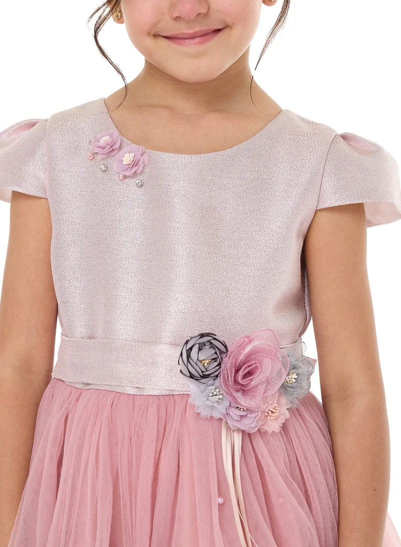 victor and jane Floral Tulle Dress