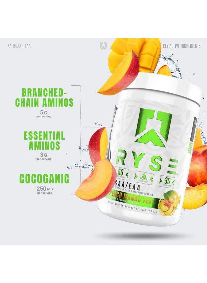 RYSE Up Supplements - Ryse Core Series Bcaa+Eaa ; Recover Hydrate And Build ; With 5G Branched Chain Aminos And 3G Essential Aminos ; 30 Servings (Peach Mango Tea) - Image 1