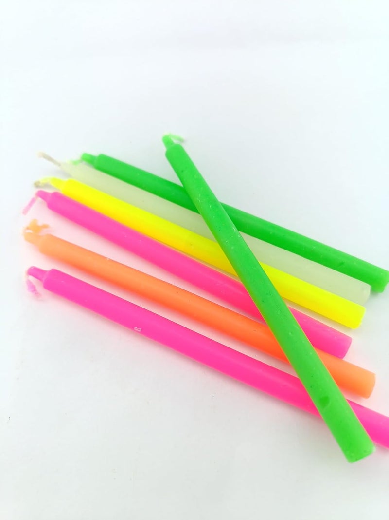 advancedestore Candles Chime Candles(Colour Candles) - Ritual Spell Candle | Unscented, Multicolour, Wax(QTY-50)-15cm - Image 1