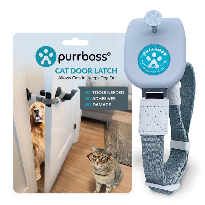Purrboss Adjustable Cat Door Latch to Keep Rooms Accessible for Pets DogProof Pet Gate Alternative for Feeding Litter Box Areas Strongest Portable No Tools or Adhesives - Image 2