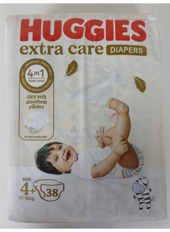 Huggies Extra Care Size 4+(10 -16 kg) Value Pack 38s